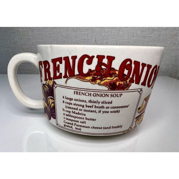 Bundle Of Two Vintage Glass Soup Recipe Bowls With Handle - Picture 3 of 6